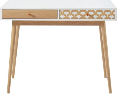 Bureau Utah - Werktafel Hout Wit - Thuiswerken Organiseren - Scandinavisch Design - 100 x 50 x 76 cm