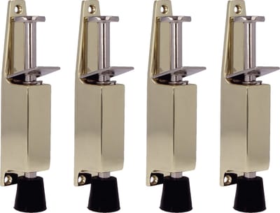 AMIG deurvastzetter / deurvergrendeling - 4x - 120 x 25mm - 28mm slag - voetbediening - goud