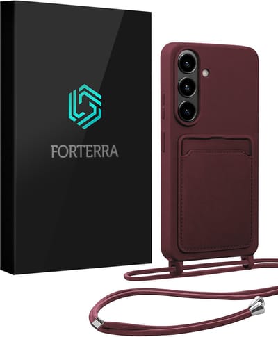 Hoesje Geschikt voor Samsung S26 Case Siliconen Hoes Met Koord - Hoes Geschikt voor Samsung Galaxy S26 Met Telefoonkoord Hoesje Backcover - Aubergine