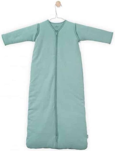 Jollein Tiny waffle Padded Babyslaapzak - met afritsbare mouw - 90cm - soft green