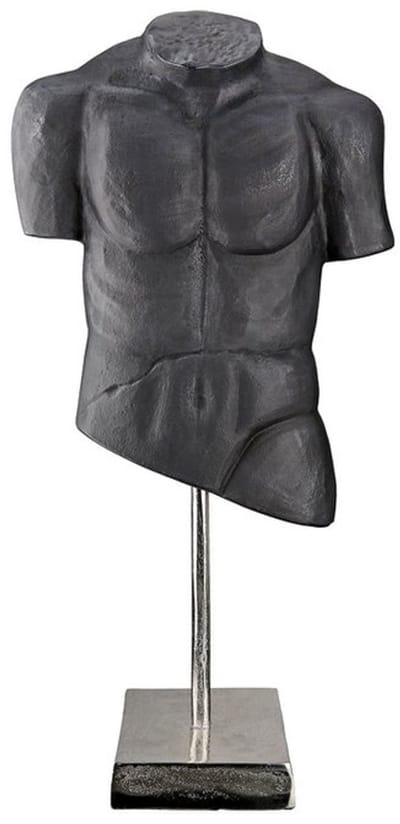 Decoratief beeld Sculptuur Torso H 55 cm Aluminium