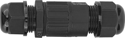 Kabelverbinder - Rechte Connector - Kingtron - Waterdicht IP67 - 3 Aderig - Zwart