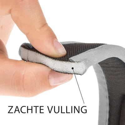 Ergonomische Hondenriem van Nylon met Comfortabele Handgreep - 120 cm x 2,5 cm - Zilver