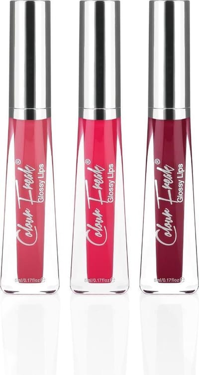 Colour Freak Cosmetics Glossy Lips Set – 3x Non-Sticky Lipgloss met SPF & Hydratatie - Zomerproef