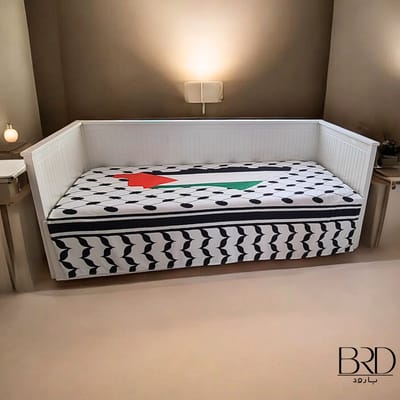 BRD® For Palestine | Fleece Plaid Deken 150 x 200 | Keffiyeh Patroon met vlag en olijven bladeren | Extra Zacht 1 persoons formaat