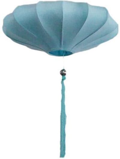 Fine Asianliving Chinese Lampion Lichtblauw Zijde D60xH26cm
