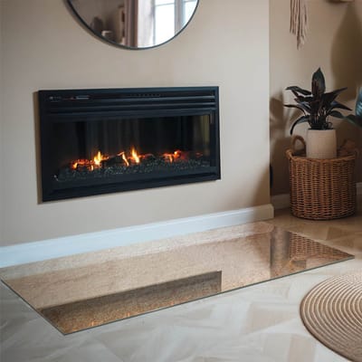 Coloray Vloerplaat Houtkachel - Plaat onder Houtkachel - 140 cm x 70 cm - Kachel Onderplaat - Beige Vloerplaat Kachel - Plaat Kachel - Onderplaat Kachel - Houtkachel Vloerplaat - Onderplaat