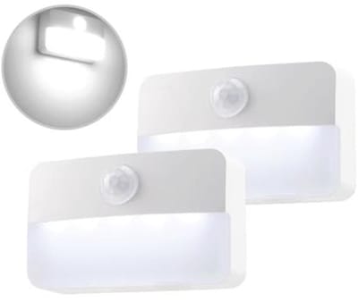Nachtlampje met Bewegingsmelder - 2 Stuks LED Sensorlamp voor Kast, Hal, Trap, Slaapkamer en Keuken