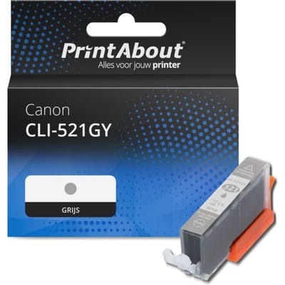 PrintAbout huismerk Inktcartridge CLI-521GY Grijs Geschikt voor Canon