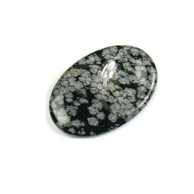Duimsteen Sneeuwvlok Obsidiaan