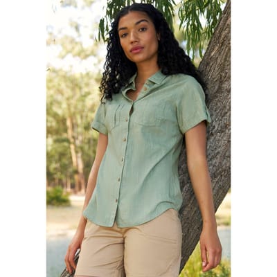 Mountain Warehouse Dames/dames Kokosnoot Shirt met korte mouwen (Licht Khaki)