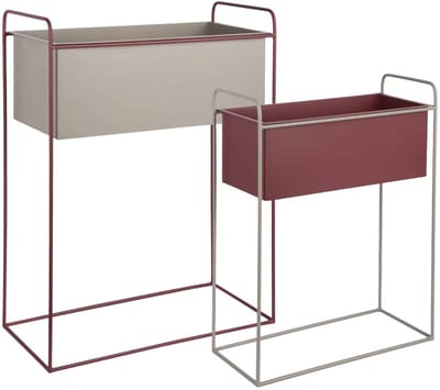 Present Time Bloempot Reina - Bordeaux - 50.5x24x65cm - Set van 2 - Modern