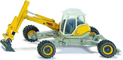 SIKU 3548, Menzi Muck Graafmachine, 1:50, metaal/kunststof, geel, verstelbaar onderstel