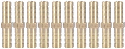 Dailygoods- Slangverbinder 8mm Messing - Rechte 2-weg Koppeling - Pijpverbinder - Prikkeldraad Bevestiging - Kwaliteitsproduct - Industriële Toepassing