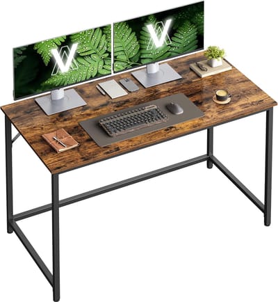 Parya Home - Computer bureau - Bruin-zwart - 120 x 60 x 75 cm