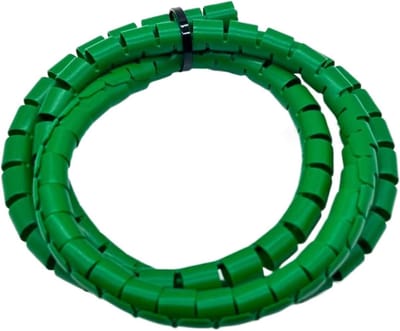 Spiraalvormige Kabelbeschermer - Kabelbeheerbuis Kabelorganizer - Georganiseerde Kabelopslag - Flexibel Wikkelontwerp - 1 meter ID 12mm - Donkergroen
