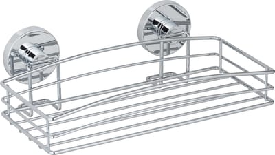 WENKO Vacuum-Loc Doucherek chroom 26x15cm - Douchemand - Bevestigen zonder boren