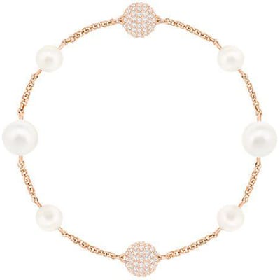 Swarovski Remix Collection Bubble Kristal Armband Dames Armbanden Wit Roségoud 5373260 Box (Random Color),L beige