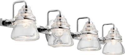 Kichler LED Badkamerarmatuur Talland | 3W 3000K 300Lm 830 | IP44 | Dimbaar | Polished Chrome