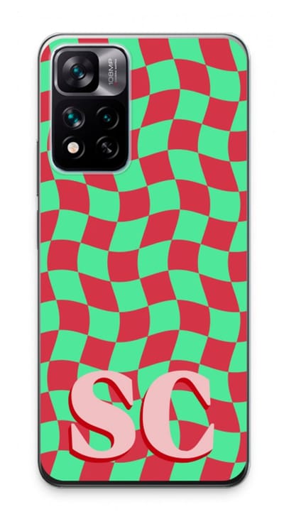 Gepersonaliseerd - Case Company® - Hoesje geschikt voor Xiaomi 11i hoesje - Grid Monogram - Soft Cover Telefoonhoesje - Bescherming aan alle Kanten en Schermrand