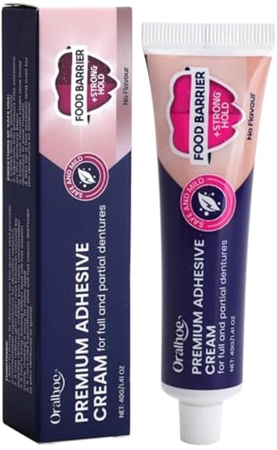 Tandprothesen Lijm Hechtcrème - Sterke Grip - 40 g Zinkvrije Formule
