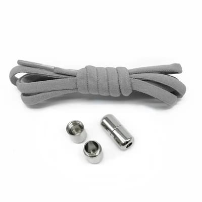 Hypify - Elastische Veters met lock gesp - Grijs - No Tie