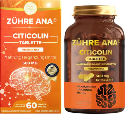 Zühre Ana Citicoline 500 mg - 60 Tabletten - Met Vitamine B12