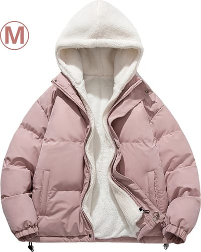 Nivard Parka Heren - Winterjas - Sherpa - Voor Heren - Jas - Winter - Volwassen - Extra Zacht - Roze - Maat M