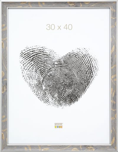 Deknudt Frames fotolijst S40JE7 - grijs met zilverbies - 30x40 cm