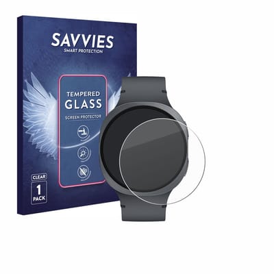 Savvies - Glas Screenprotector voor Samsung Galaxy Watch 8 / 9 (44 mm) - Gehard Beschermglas 9H