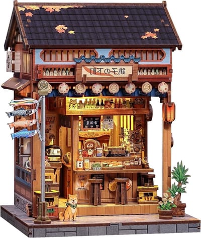 Boek Nook Kit - Miniatuur Huis - Boekenplank Decoreren - 3D Houten Puzzel - 16 x 16 x 19 cm