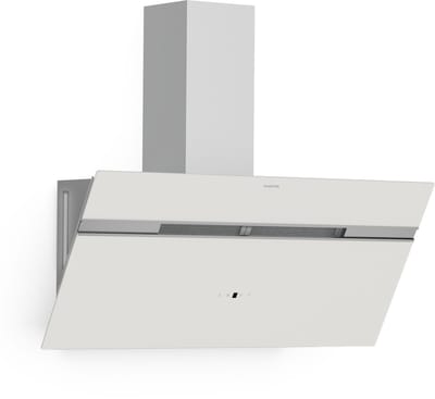 Klarstein Afzuigkap Alina 90cm Slimme Bediening, 615 m³/h Luchtstroom, A-Energie-efficiëntie, LED-verlichting, Stil 54 dB, Zwart, Afvoer & Recirculatie, Inclusief Koolstoffilters, Wit - 120 cm - voor Keuken - Touch Energiezuinig