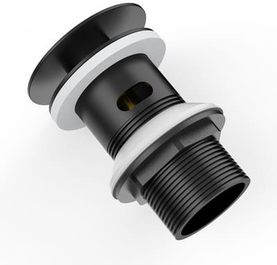 Auralum max Afvoergarnituur - Met Overloop - afvoerset incl - Universele Afvoergarnituur - Pop-Up Ventiel - Zwart