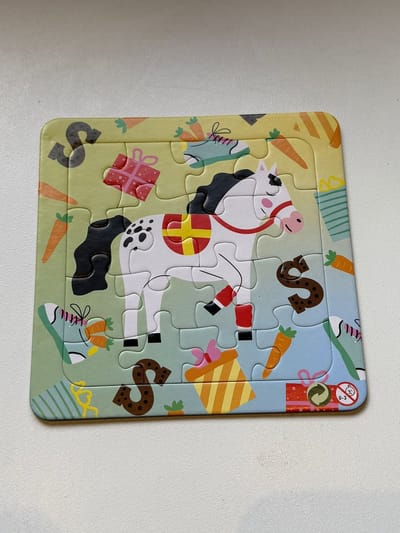Sinterklaas puzzel - Sinterklaas decoratie - Puzzels - schoencadeautjes sinterklaas -sinterklaas cadeautjes - 1 Stuks - Paard