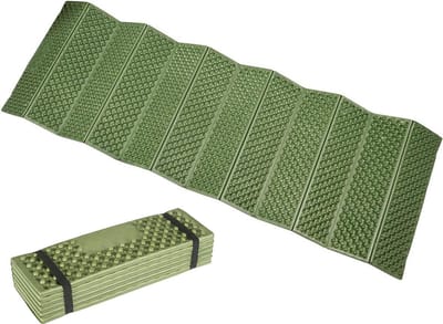 Campingwise | Isolatiemat | Opvouwbaar| 183 x 61 x 2.0 cm| groen/grijs