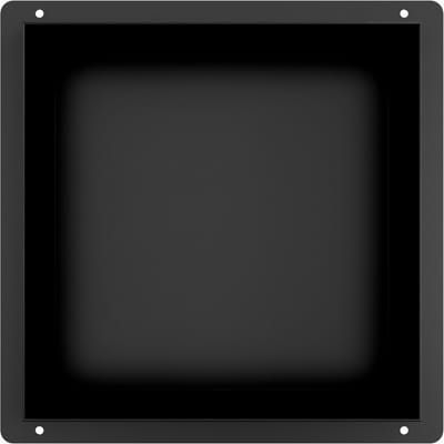 Mat zwart RVS Inbouwnis met tegelflens 30x30x10cm - Inbouwnis badkamer en Douche