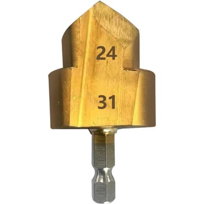 Alésoir de tenon Queue hexagonale 6,35 mm PPR Tubes en plastique Évasseur de tenon Foret pratique 1pcs 32