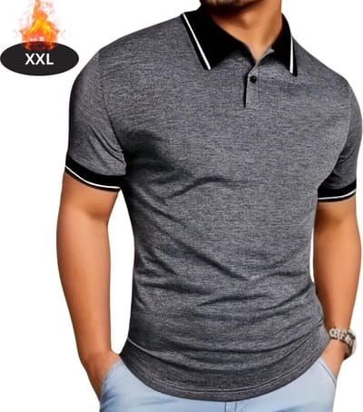 Livano Poloshirt Heren - T-Shirt Heren - Shirt - Overhemd - Polo Shirt - Grijs - XXL
