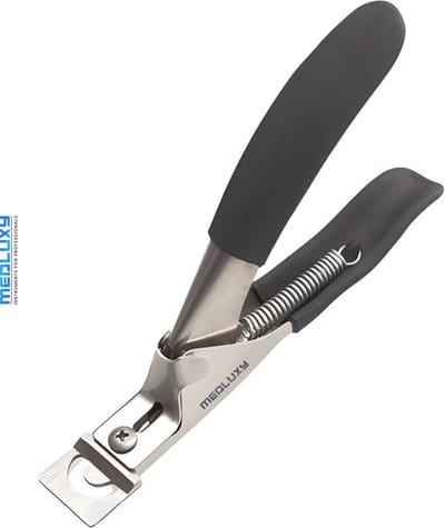 MEDLUXY® semi Pro - Nagel Tip Knipper -Kunstnagel Tipknipper - Zwart Anti-slip greep (nageltang, nagelknipper voor kunstnagels, acrylic tip cutter) MM0216