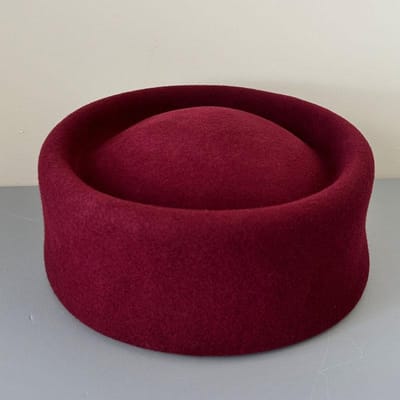 Automne Hiver 100% Feutre de Laine Bérets Chapeau Mariage Fête de Cocktail Chapeau Casquette d'Artiste Chapeau Fedora Chaud Fascinateur Casquette d'Hôtesse de l'Air pour Dames 56-58cm black