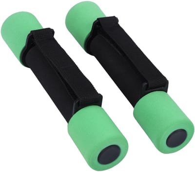 Allecto - Dumbbell handgewichten - 0,5 kg dumbbells - Voor fitness en sport oefeningen - Groen - Schuim handvaten - Geschikt voor jong en oud - Set...