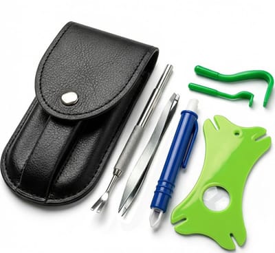 VENOMKILLER - Tekentang Set 6-in-1 - Voor Hond, Kat en Mens - RVS Tekentang, Tekenpincet en Tekenkaart