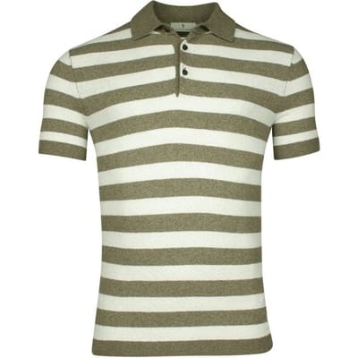 Thomas Maine Polo Terry Cloth Knitted Short Sleeve Groengrijs / male