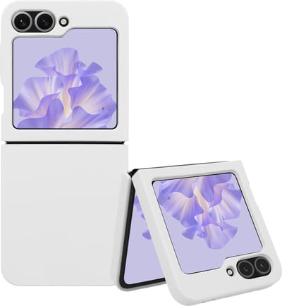 kwmobile telefoonhoesje geschikt voor Samsung Galaxy Z Flip6 hoesje - Smartphone case met siliconen coating - TPU telefoon hoes in mat wit