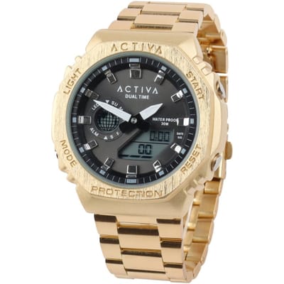 Activa x Invicta Digital ACWM423-007 Heren Horloge - Quartz Uurwerk -  met zwarte Wijzerplaat - 45mm