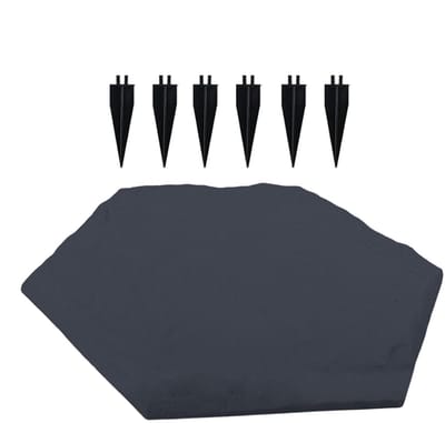 Decoratieve Stapstenen - Wegplaten Looppad - Tuin Terras Buiten - Inclusief Grondpennen - 39 cm Doorsnee - Hexagon