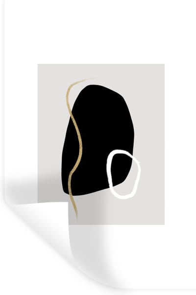 Muurstickers - Sticker Folie - Minimalisme - Abstract - Design - 20x30 cm - Plakfolie - Muurstickers Kinderkamer - Zelfklevend Behang - Zelfklevend behangpapier - Stickerfolie