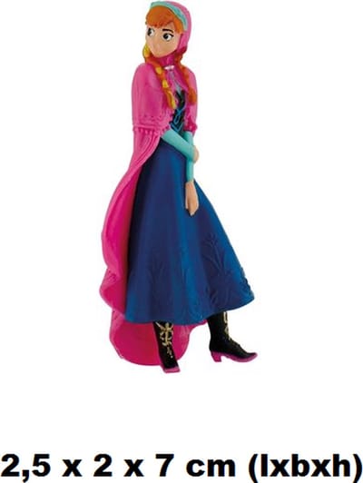 Bullyland - Frozen Mini Anna -Taarttopper - Speelfiguurtje -  2,5 x 2 x 7 cm (lxbxh)