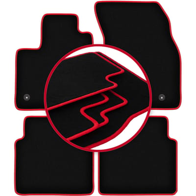 CARLUX-RED automatten voor: Ford Focus MK4 hatchback, sedan, stationwagen, Turnier, Turnier Active (2018-)