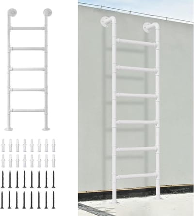 Noodladder Zolder - Vluchtladder - Veilig Ontsnappen - Stevige Montage - 135 cm - Zilver